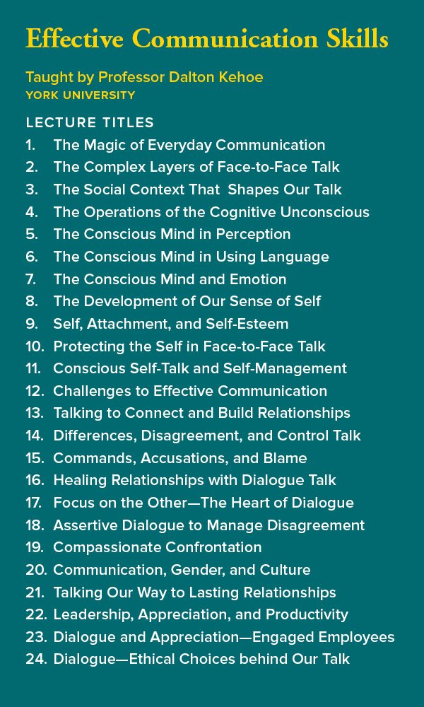 The Great Courses: Effective Communication Skills