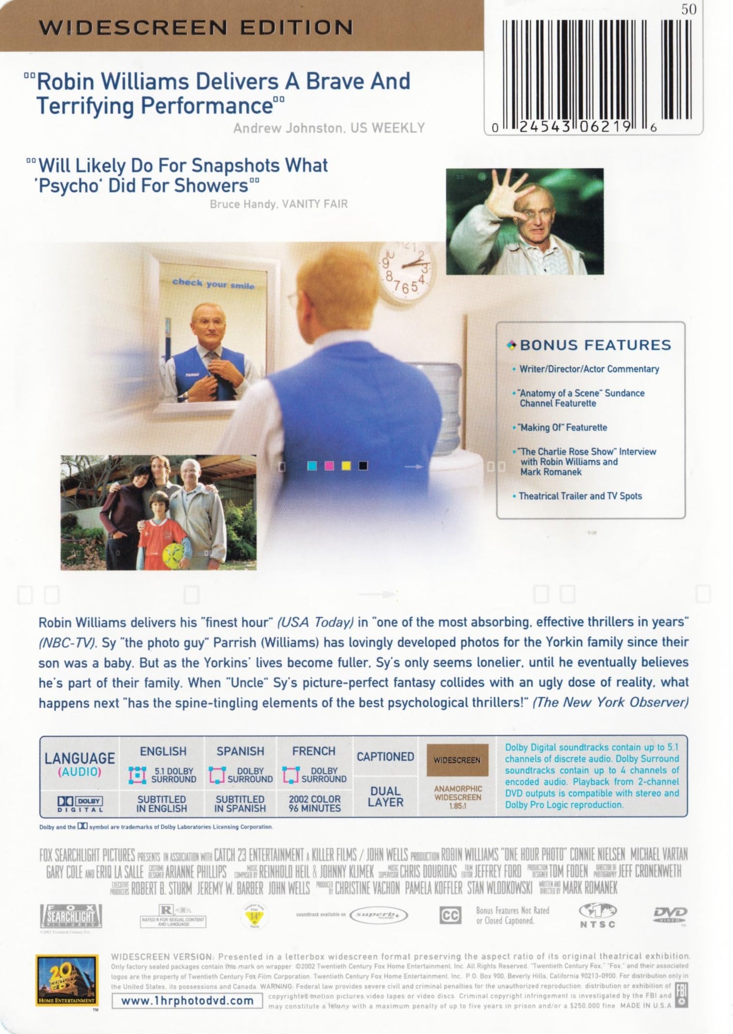 One Hour Photo (Quebec Version - English/French) NewItem