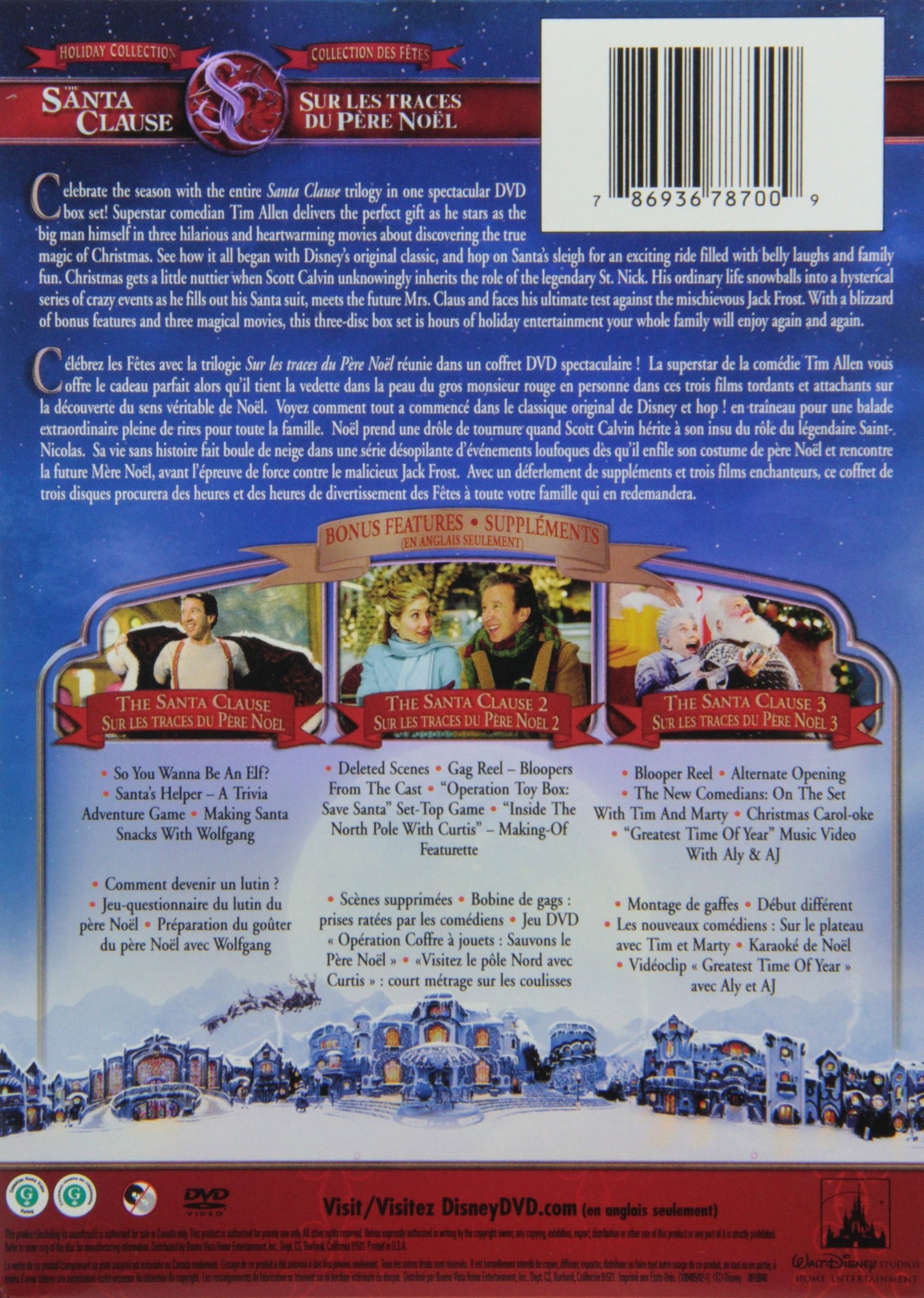 The Santa Clause 3-Movie Collection (Bilingual) UsedVeryGood