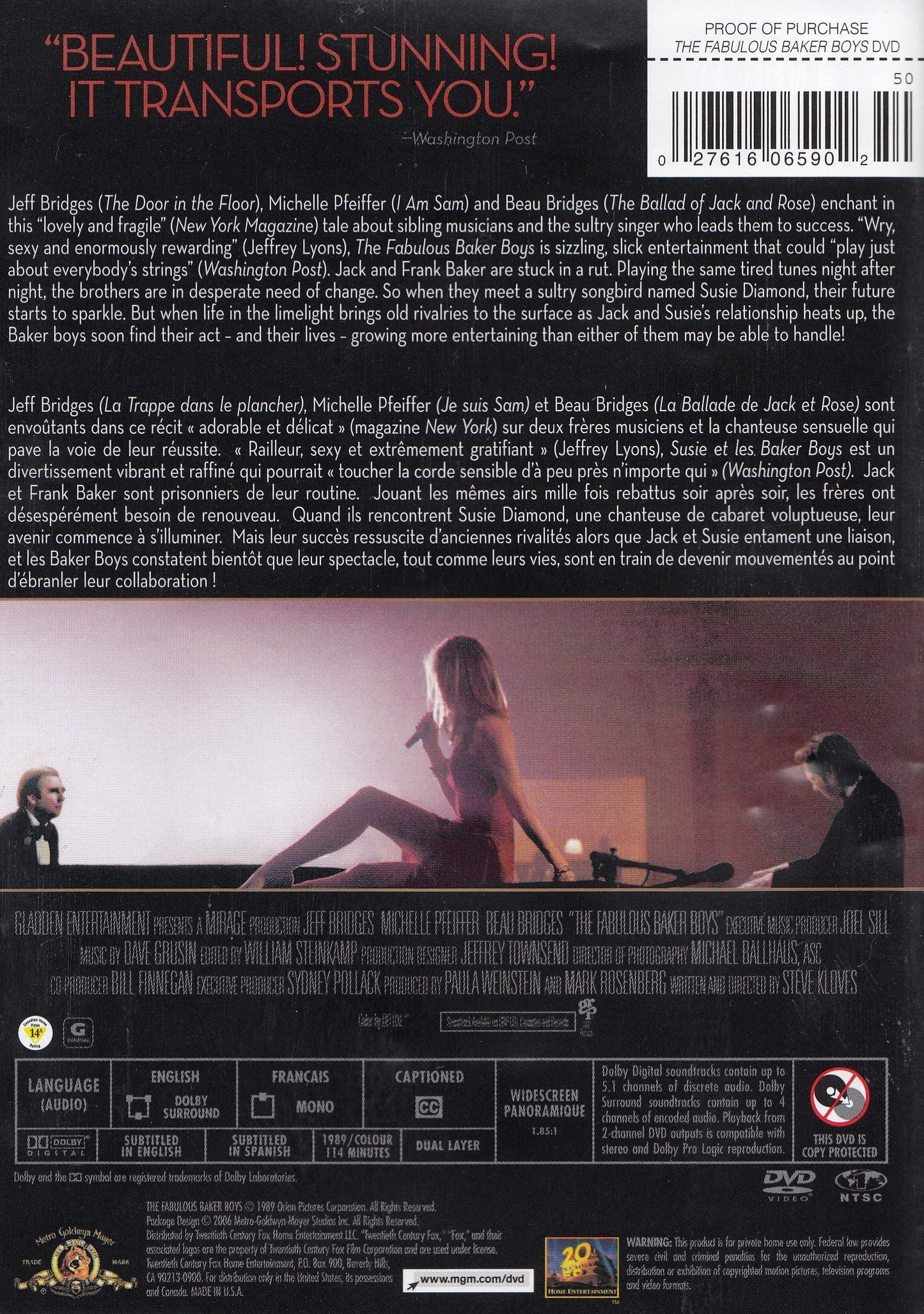 Fabulous Baker Boys, The. (Bilingual) UsedVeryGood