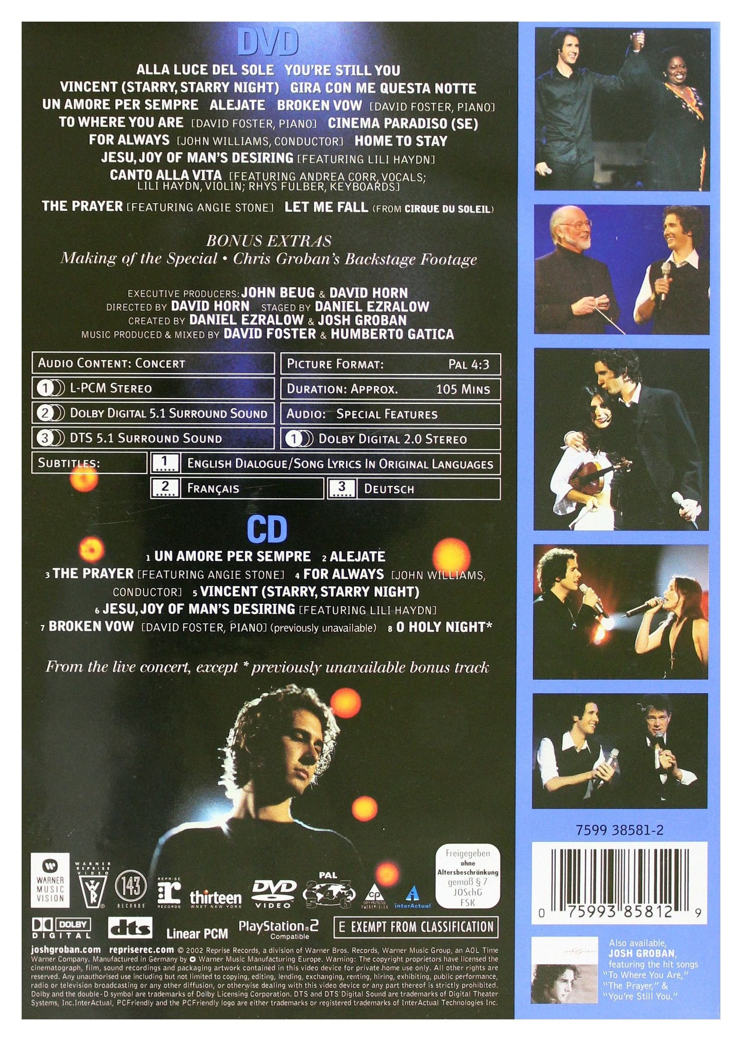 Josh Groban In Concert UsedVeryGood