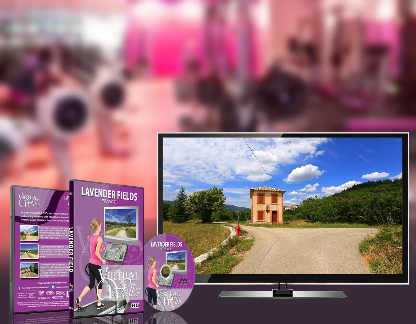 Virtual Walks - Lavander Fields, France for Indoor Walking, Treadmill and
