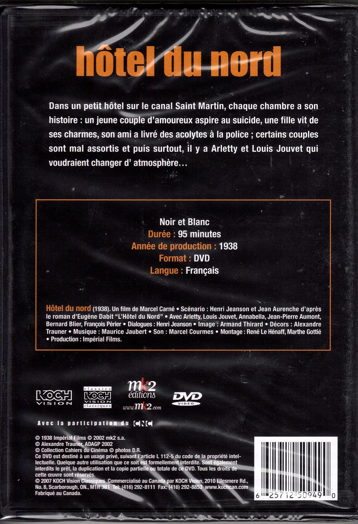 Hôtel Du Nord (Arletty / Jean-Pierre Aumont) (Bilingual) - Very Good