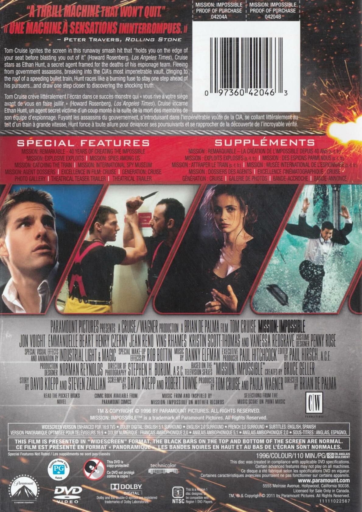 Mission: Impossible: Special Collector's Edition / Édition spéciale de collection (Bilingual) - Very Good