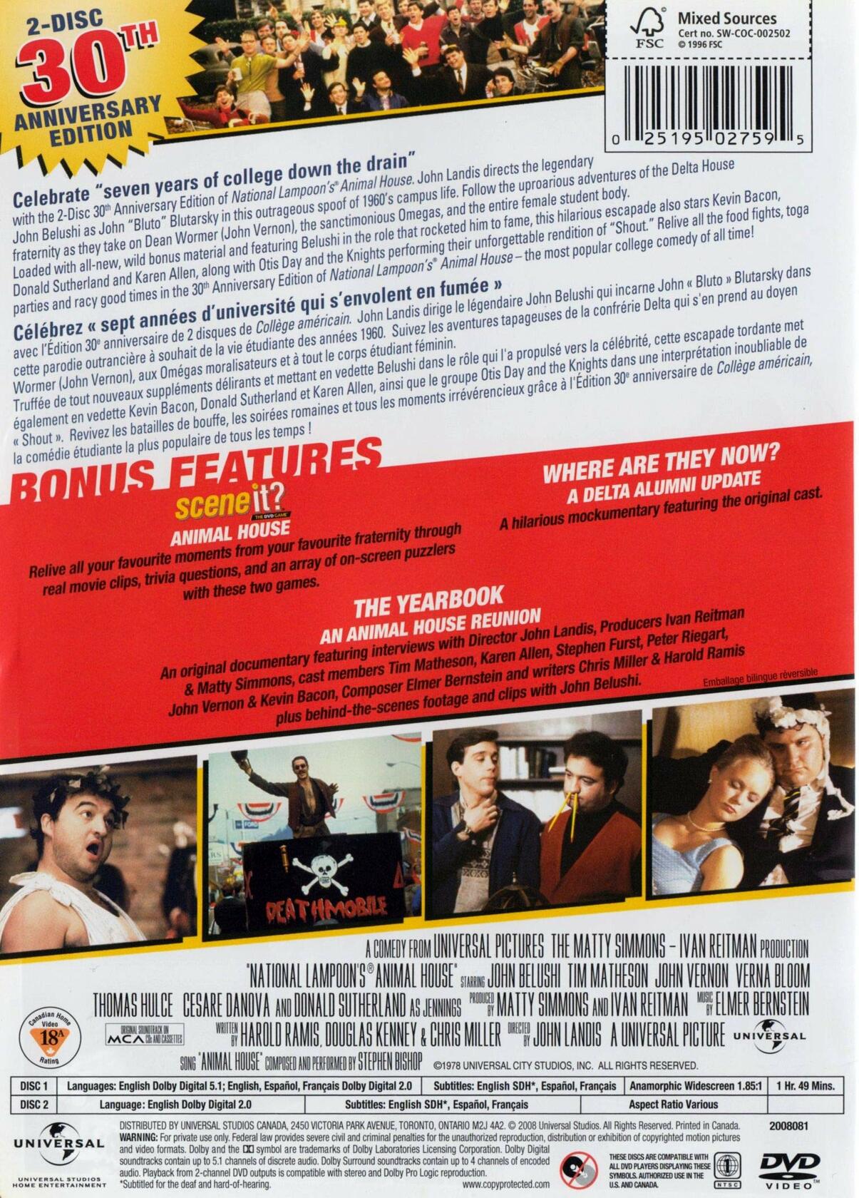 National Lampoon's Animal House (30th Anniversary Edition) (Sous-titres français) - Very Good