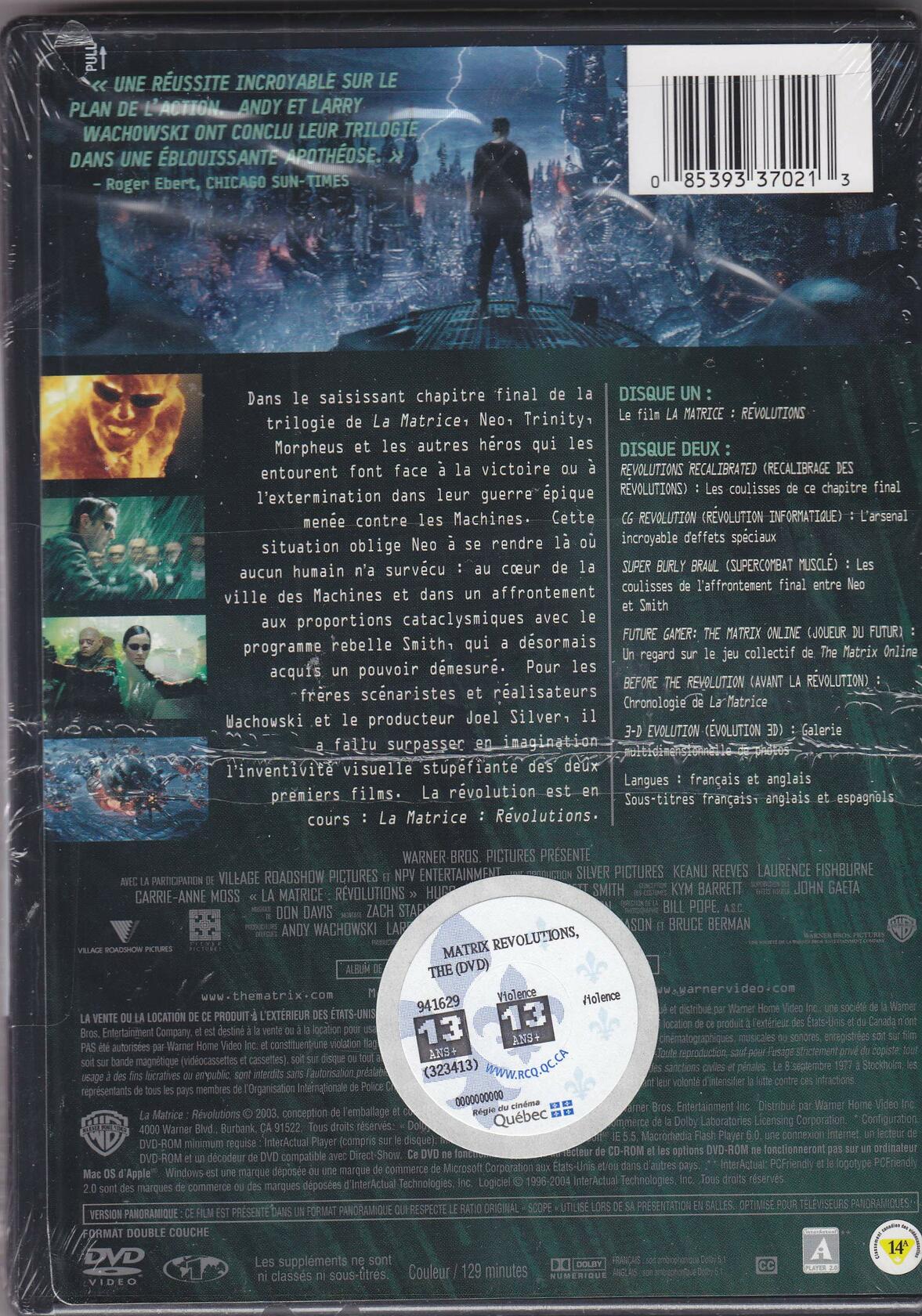 La Matrice : Révolutions (Widescreen) - Very Good