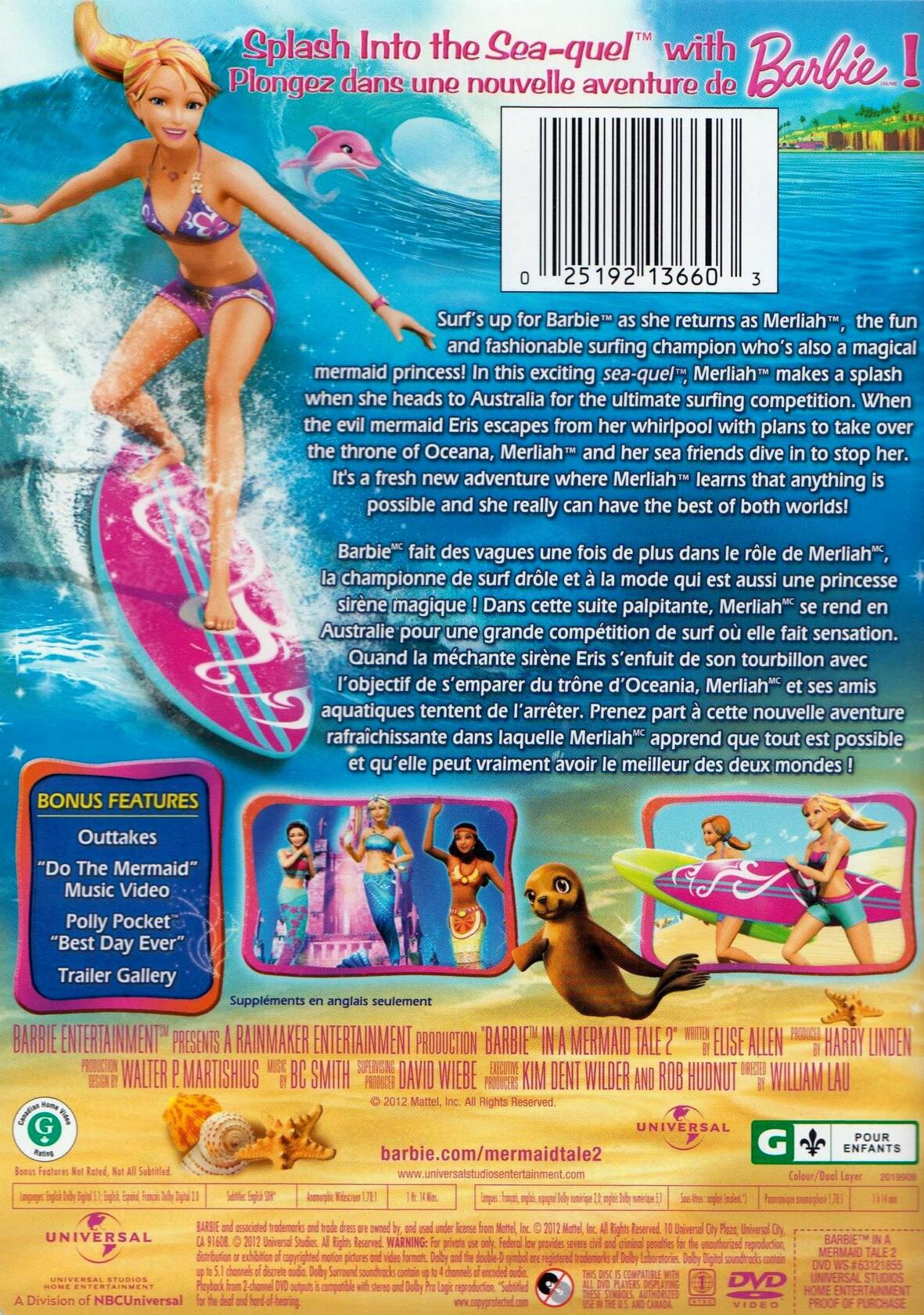 Barbie in a Mermaid Tale 2/Barbie et le secret des sirènes 2 (Bilingual) (Version française) - Very Good