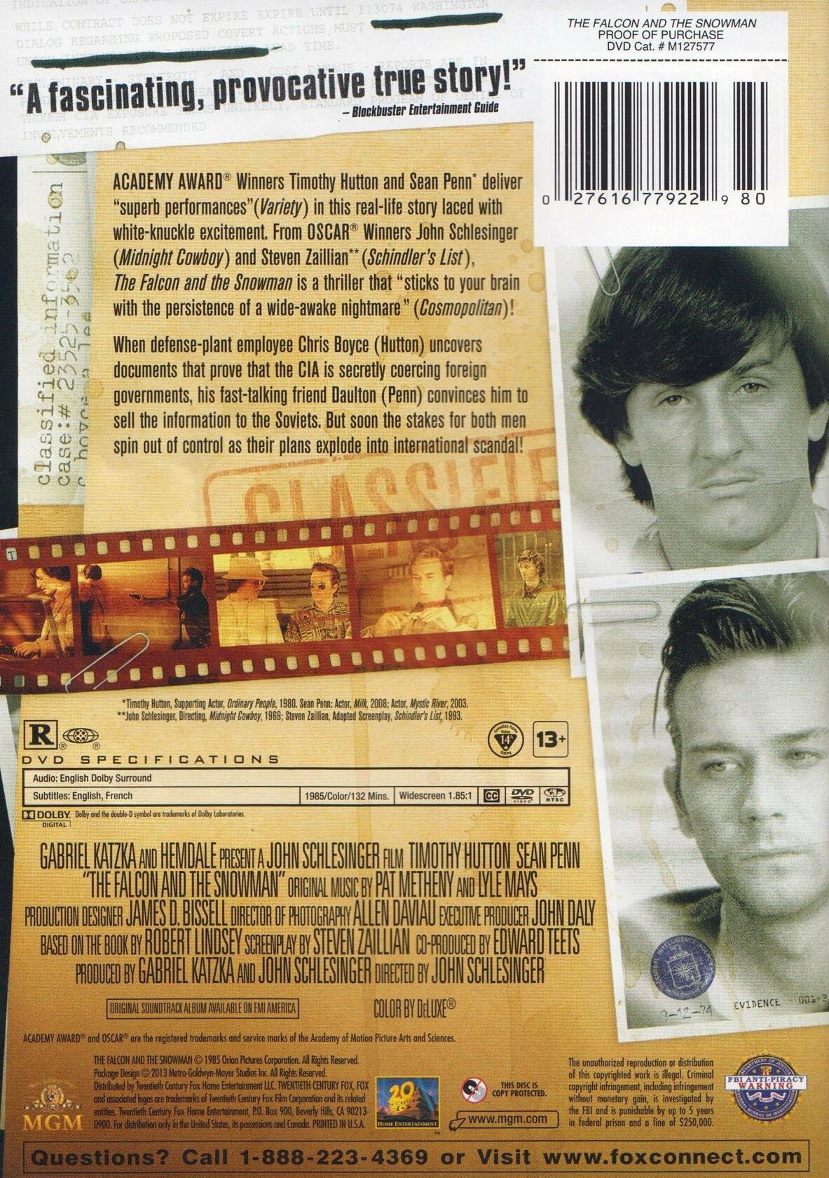 The Falcon and the Snowman (Widescreen) (Sous-titres français) - Very Good