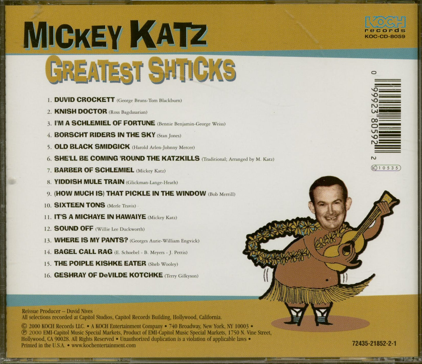 Greatest Schticks [Audio CD] Katz, Mickey - very good