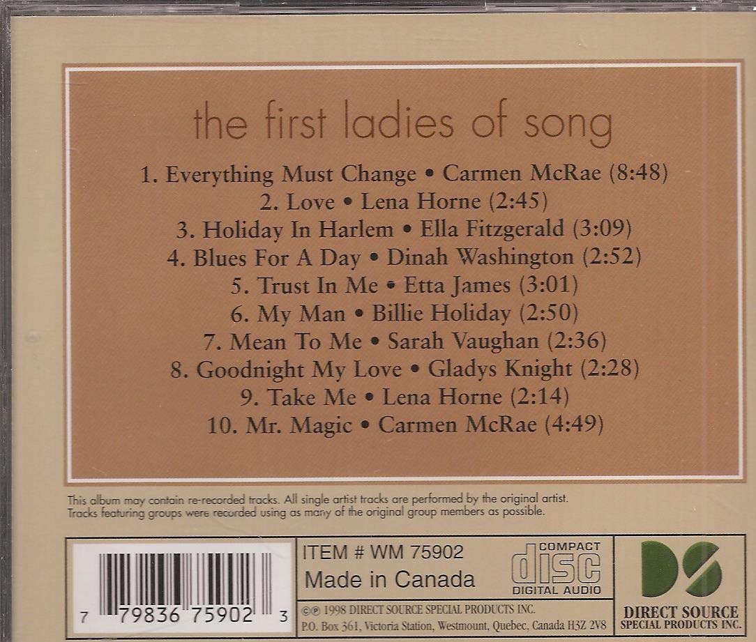 First Ladies of Song [Audio CD] Various Artists - very good