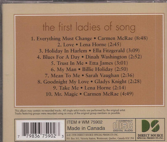 First Ladies of Song [Audio CD] Various Artists - very good