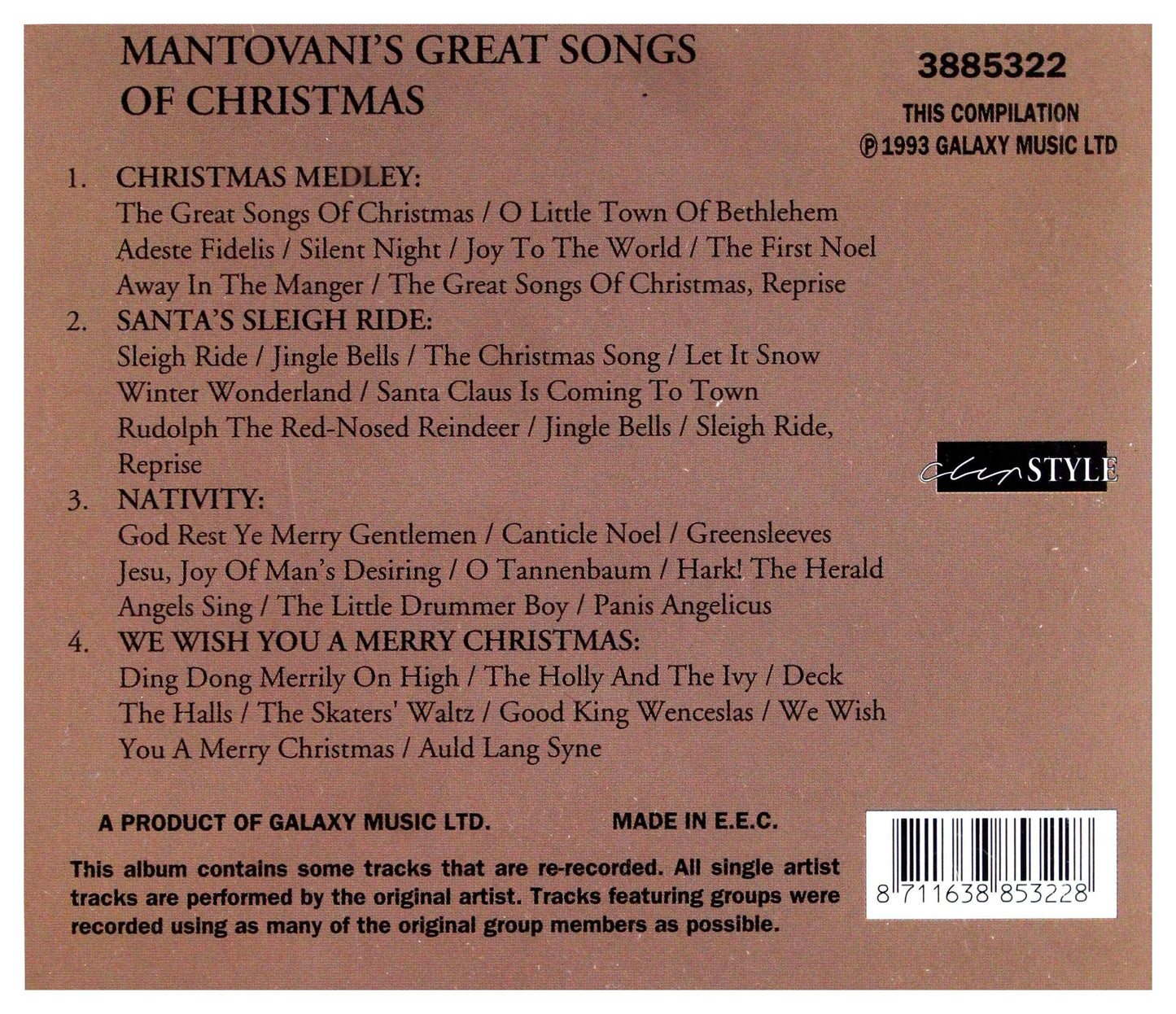 Great songs of christmas [Audio CD] - very good