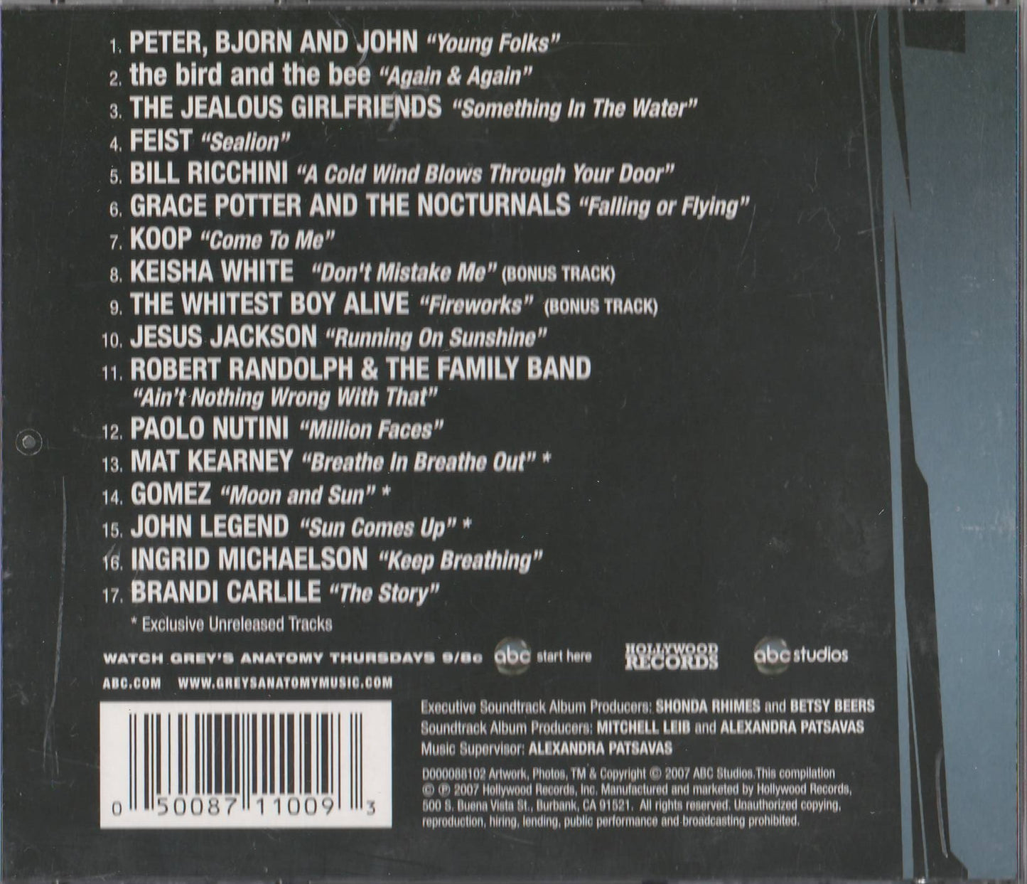 Grey's Anatomy Original Soundtrack Volume 3 [Audio CD] - very good