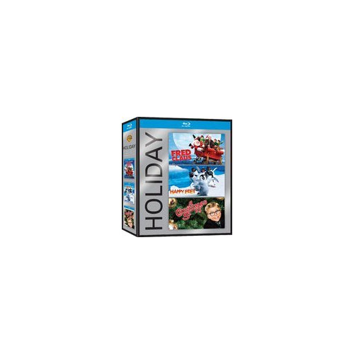 FRED CLAUS , A CHRISTMAS STORY, HAPPY FEET : Blu-Ray Warner Holiday 3 Pack