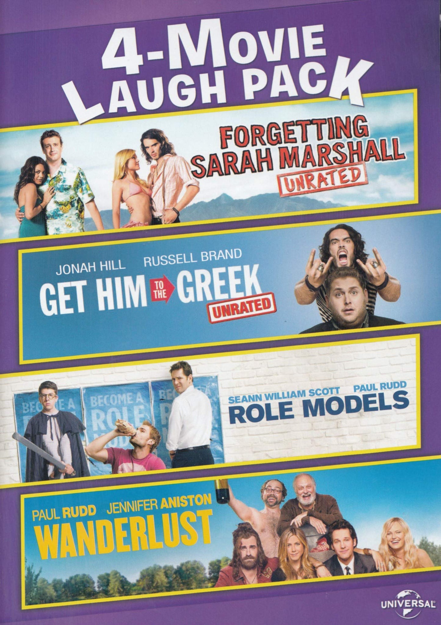 4-Movie Laugh Pack with Forgetting Sarah Marshall, Get Him to the Greek, Role