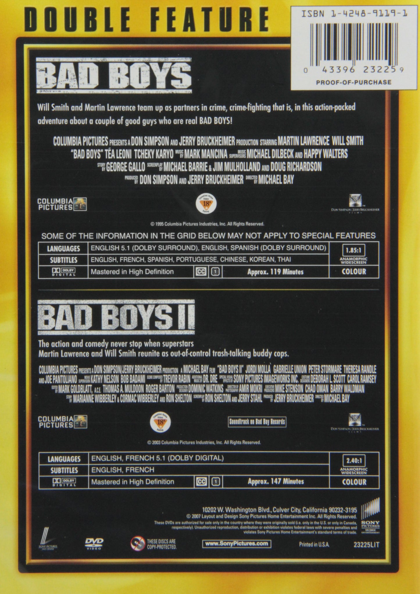 Bad Boys/Bad Boys 2 [Very Good]