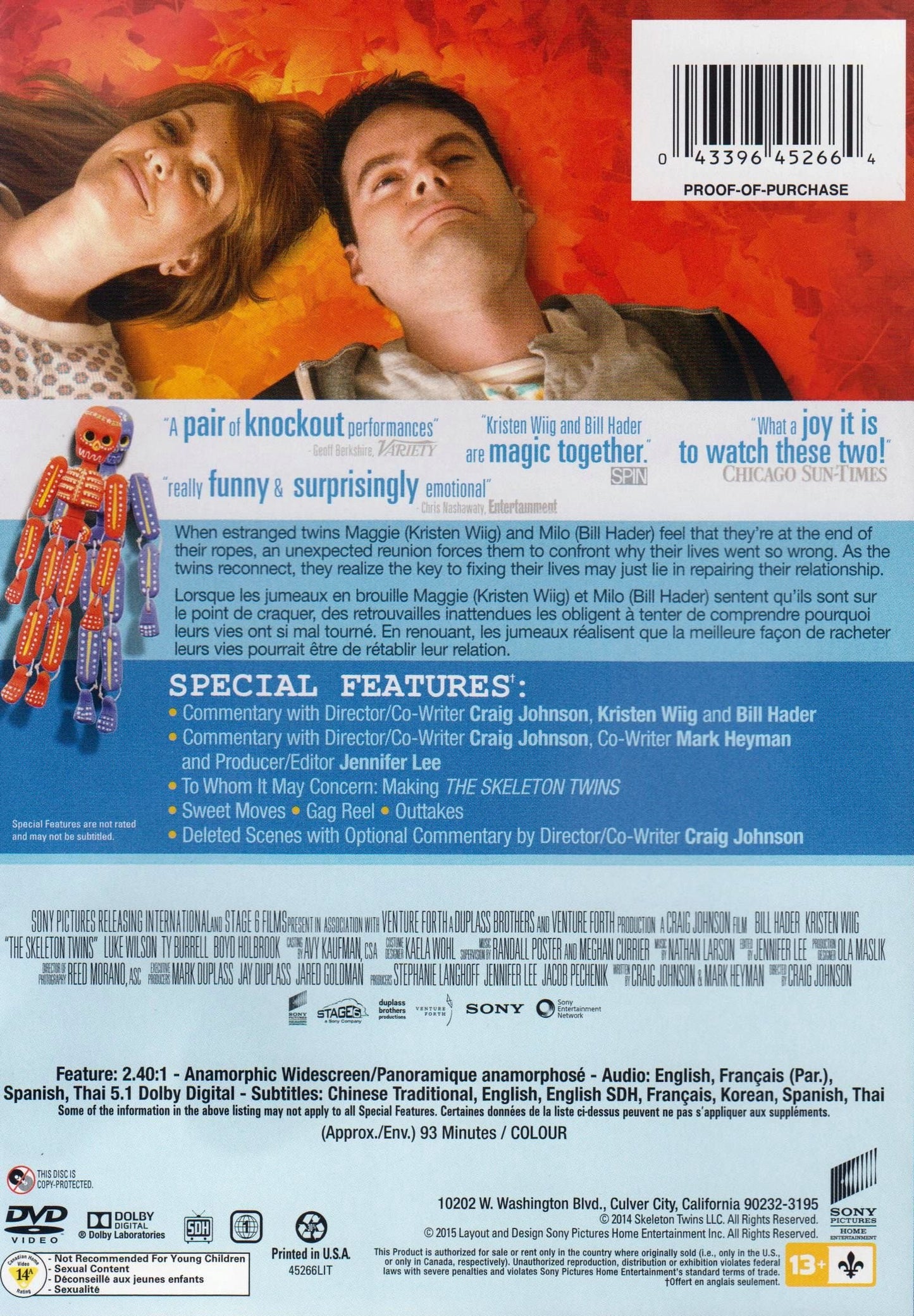 Skeleton Twins (Bilingual) [Very Good]