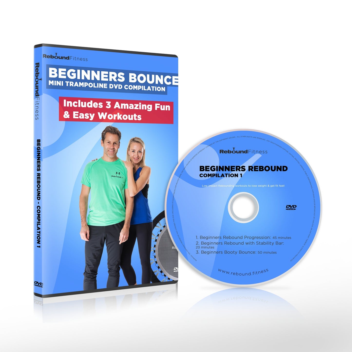 Beginners Bounce Mini Trampoline Exercise DVD Compilation Includes 3 Amazing