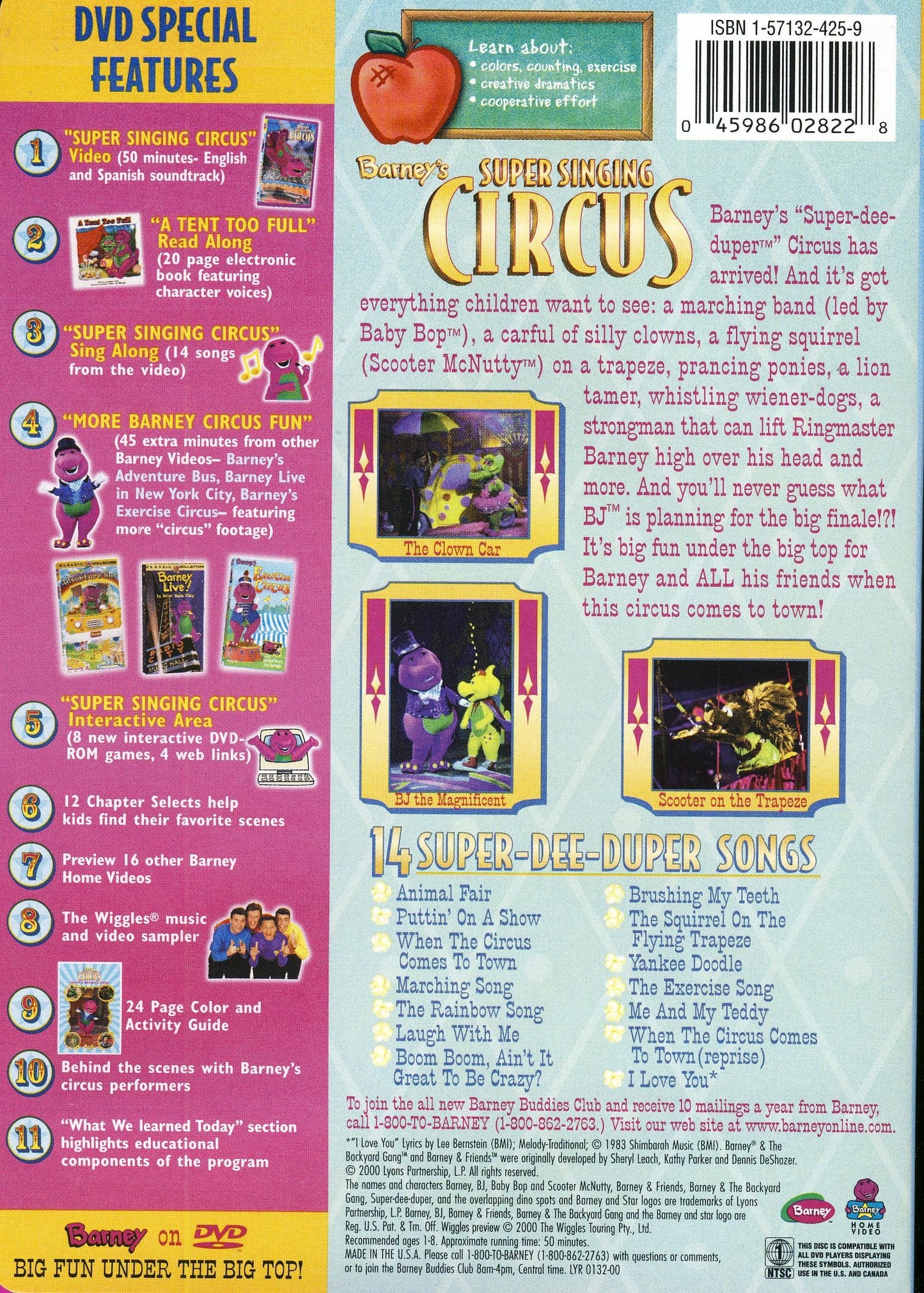 NEW Barney's Super Singing Circus (DVD) [Very Good]