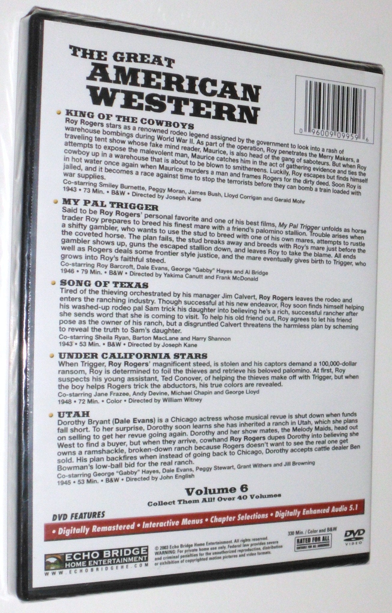 The Great American Western: Volume 6: Roy Rogers [Very Good]