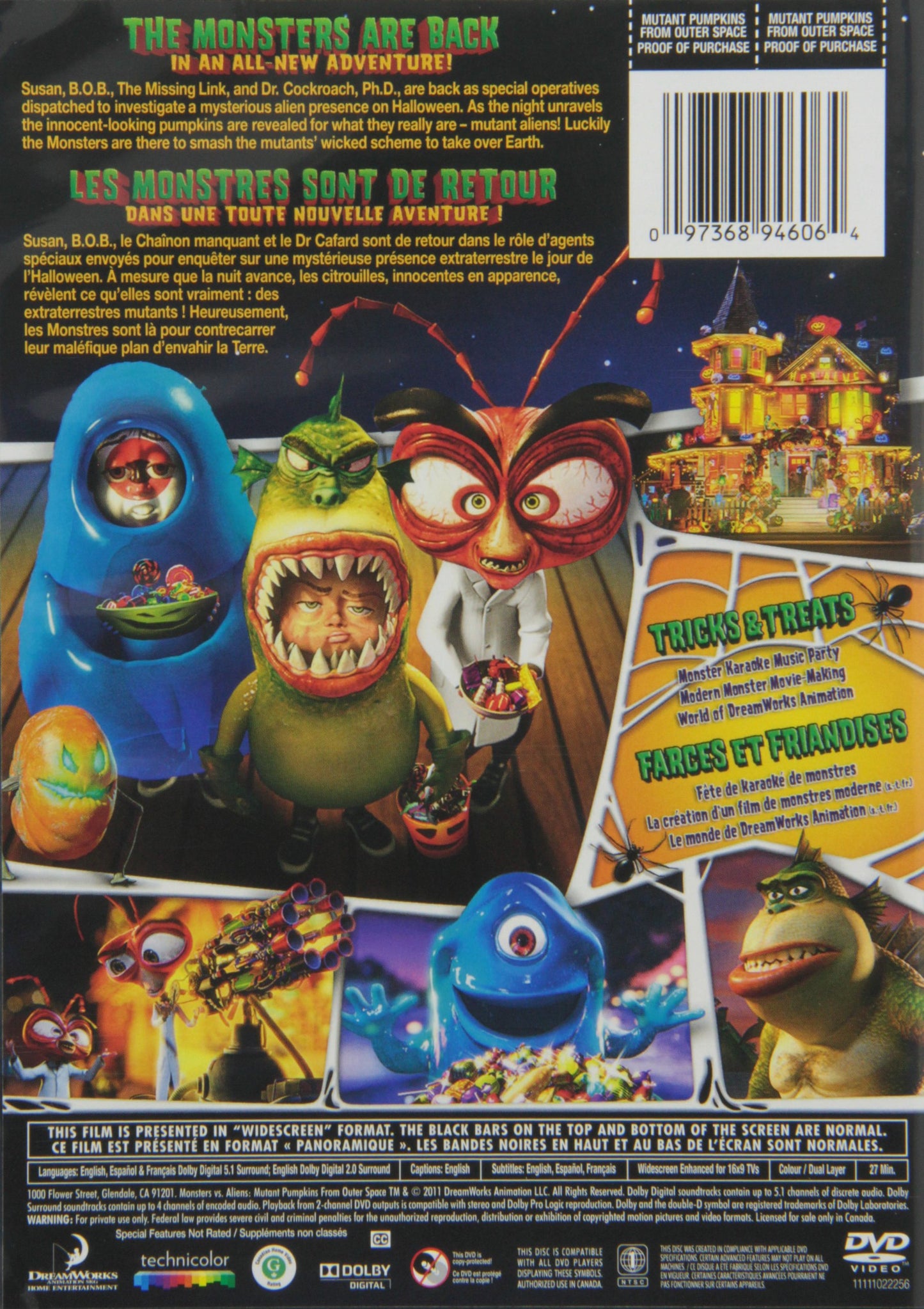 Monsters Vs. Aliens: Mutant Pumpkins From Outer Space (Bilingual) [Very Good]