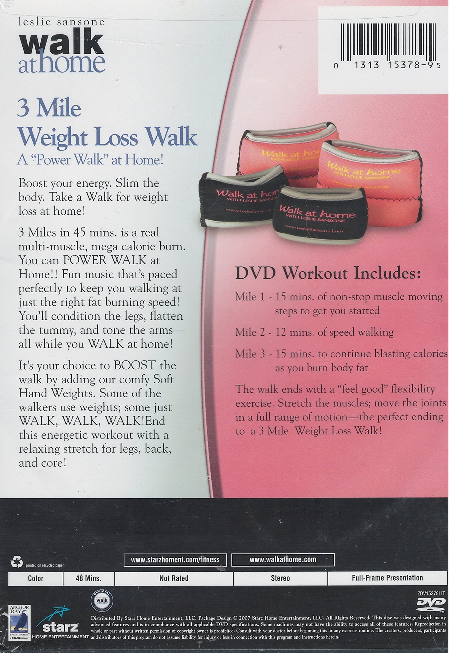 Leslie Sansone: 3 Mile Weight Loss Walk [Very Good]