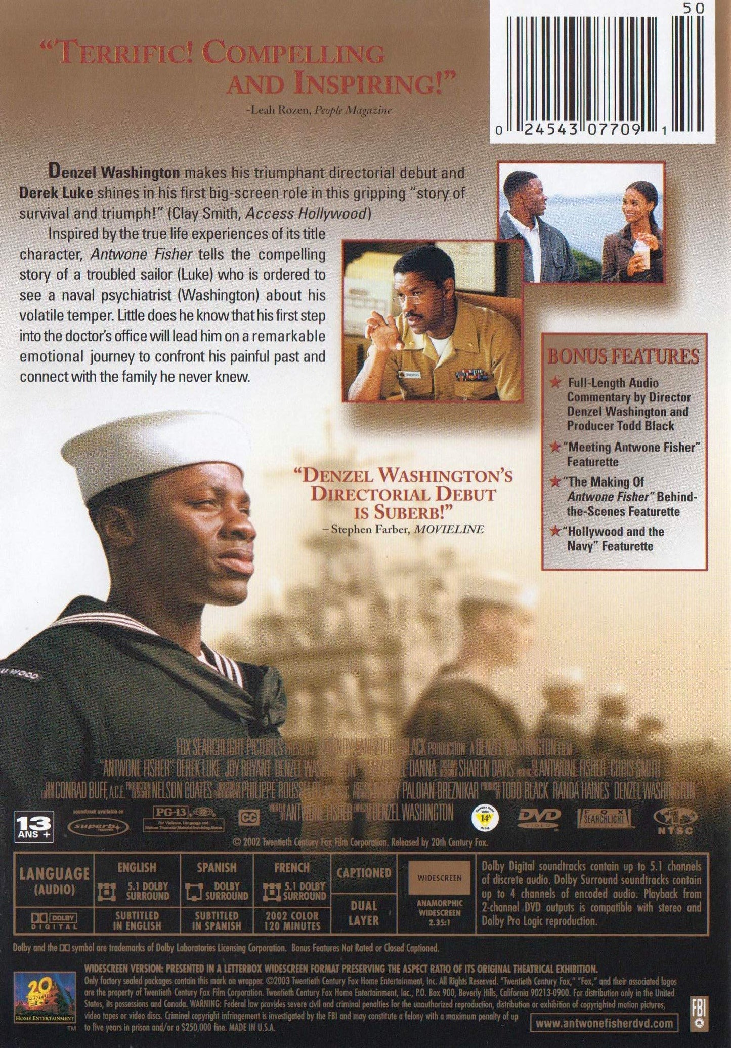 Antwone Fisher (Quebec Version - English/French) [Very Good]
