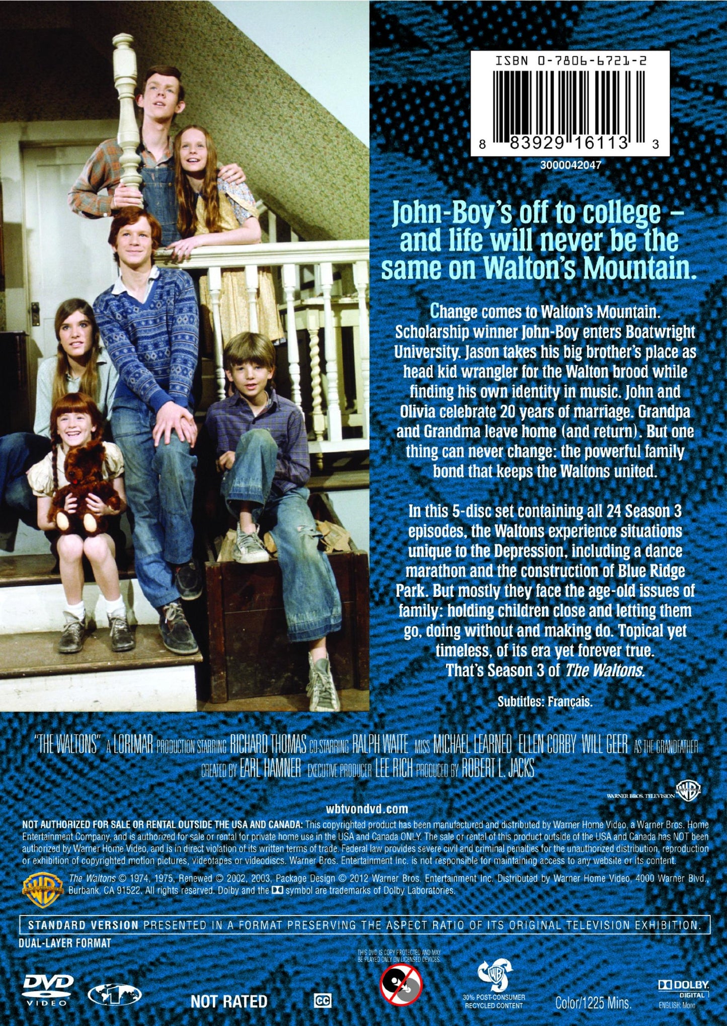 The Waltons: The Complete Third Season [Very Good]