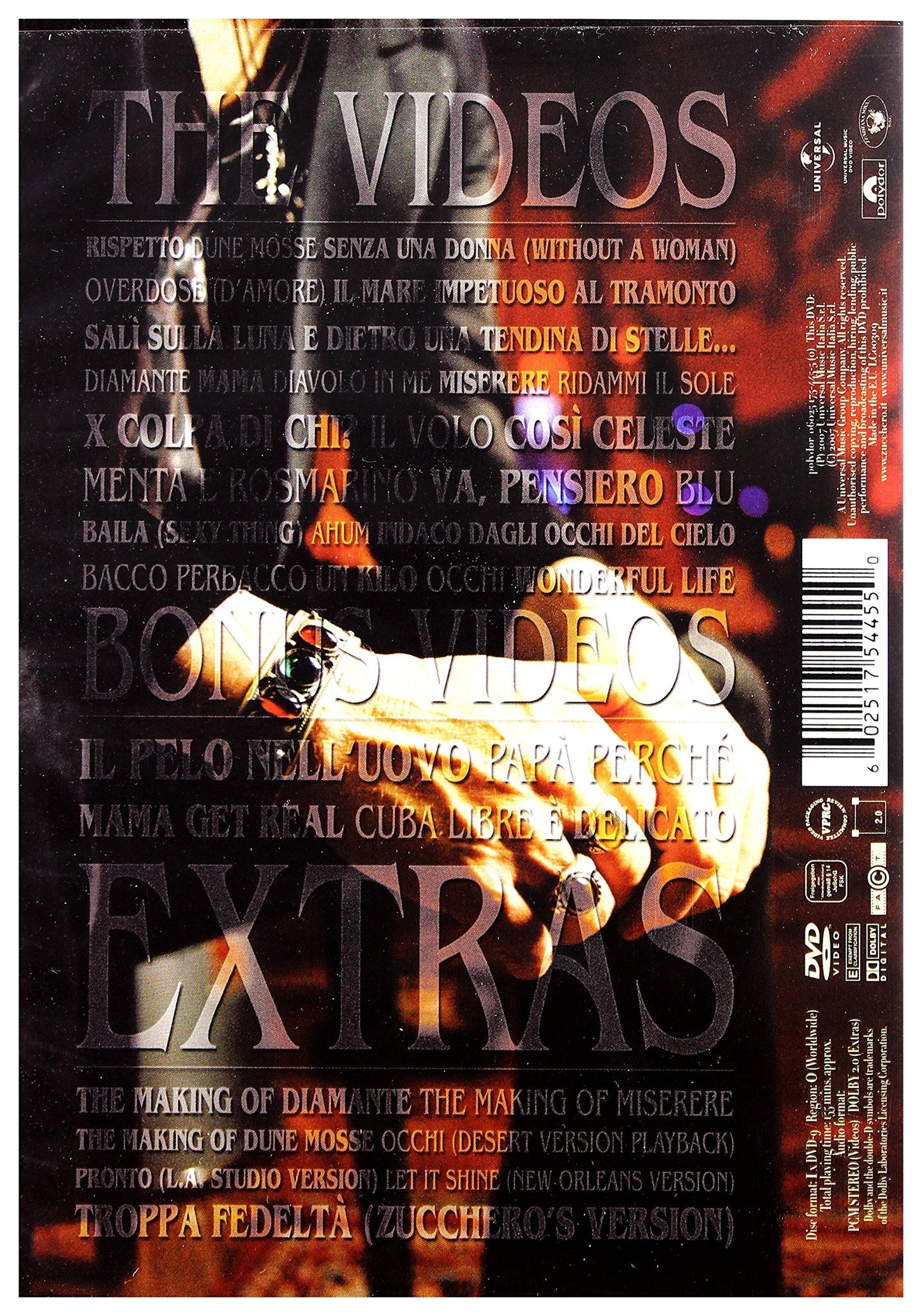 ZUCCHERO - ALL THE BEST- DVD VIDEO COLLECTION [Very Good]