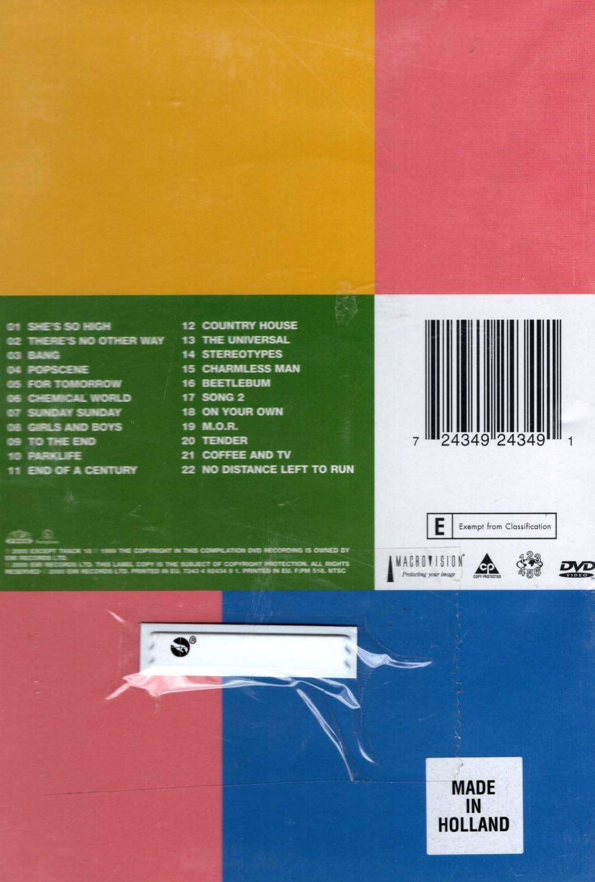 Blur - The Best of Blur (Music Videos 1990-2000) [Very Good]