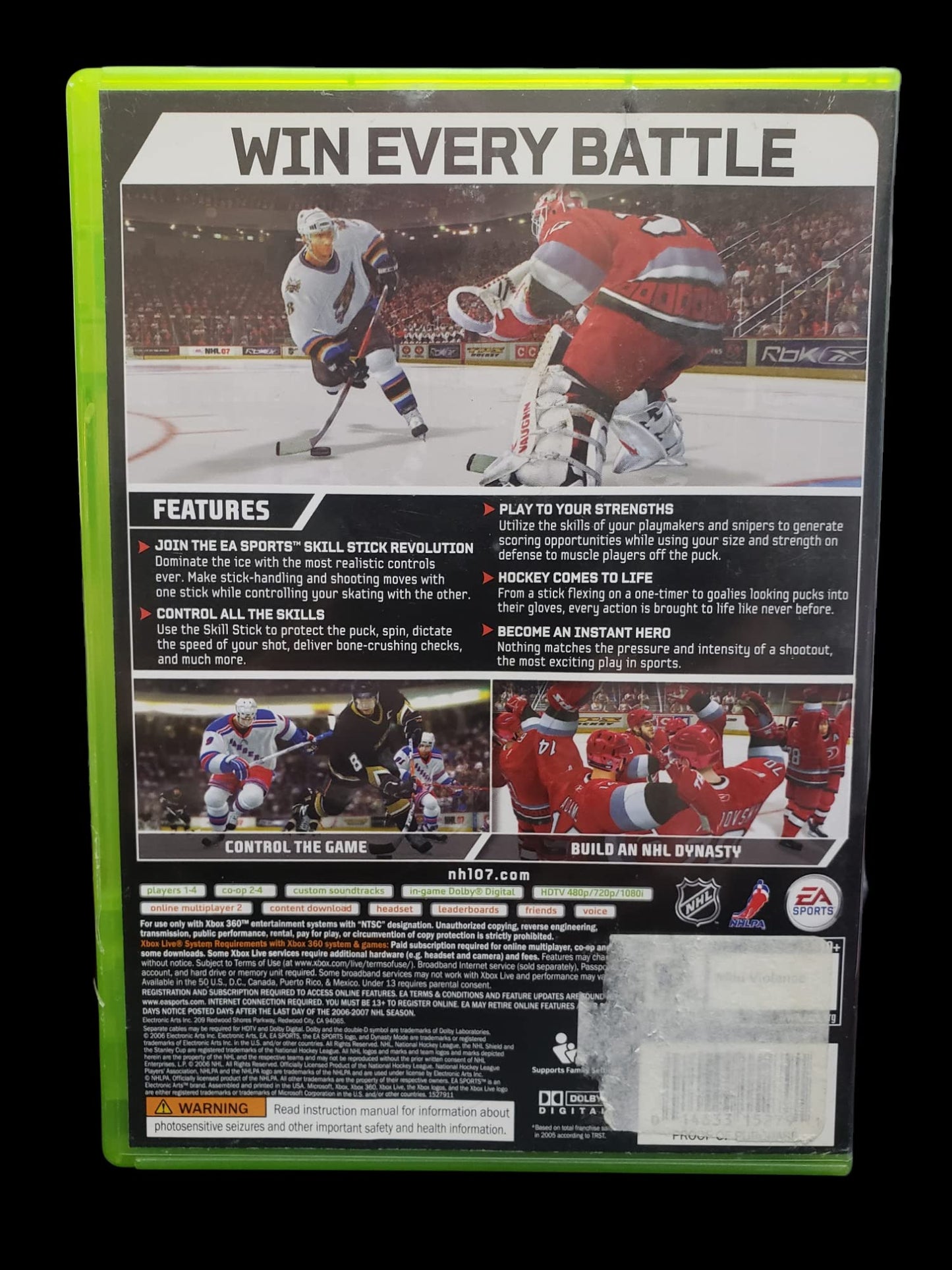 NHL 07 2007 COMPLETE Microsoft XBOX 360 Game [Very Good]