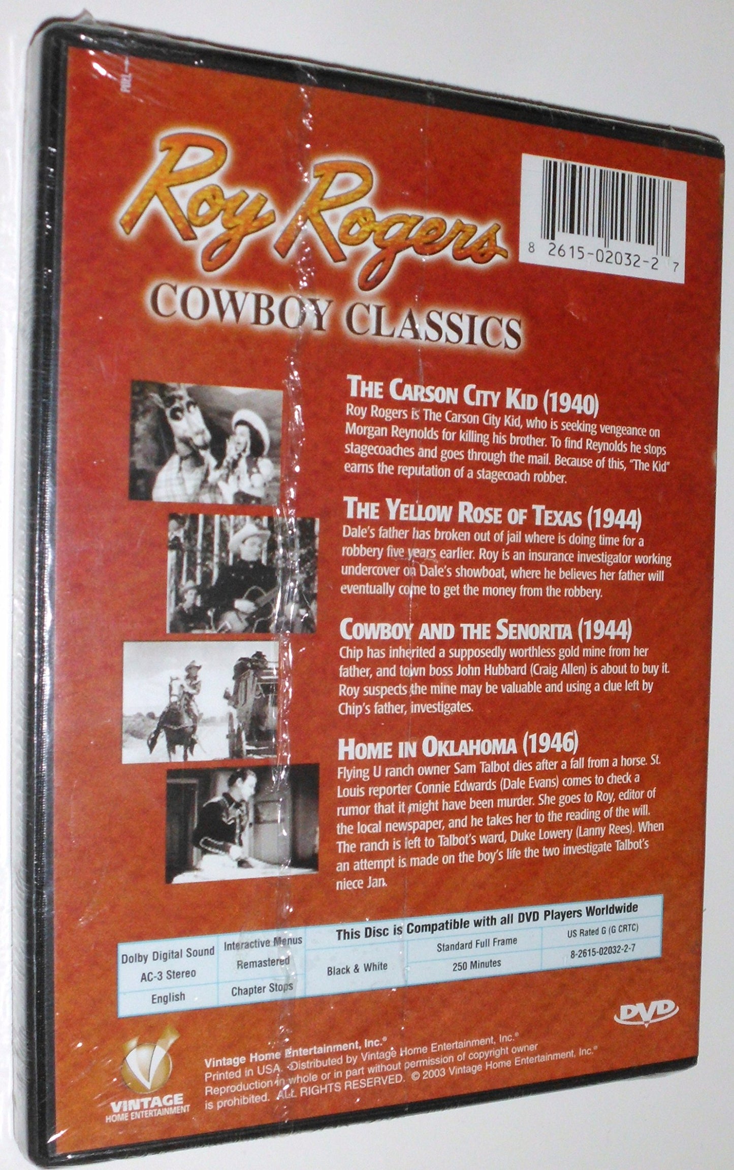 Roy Rogers Cowboy Classics [Very Good]