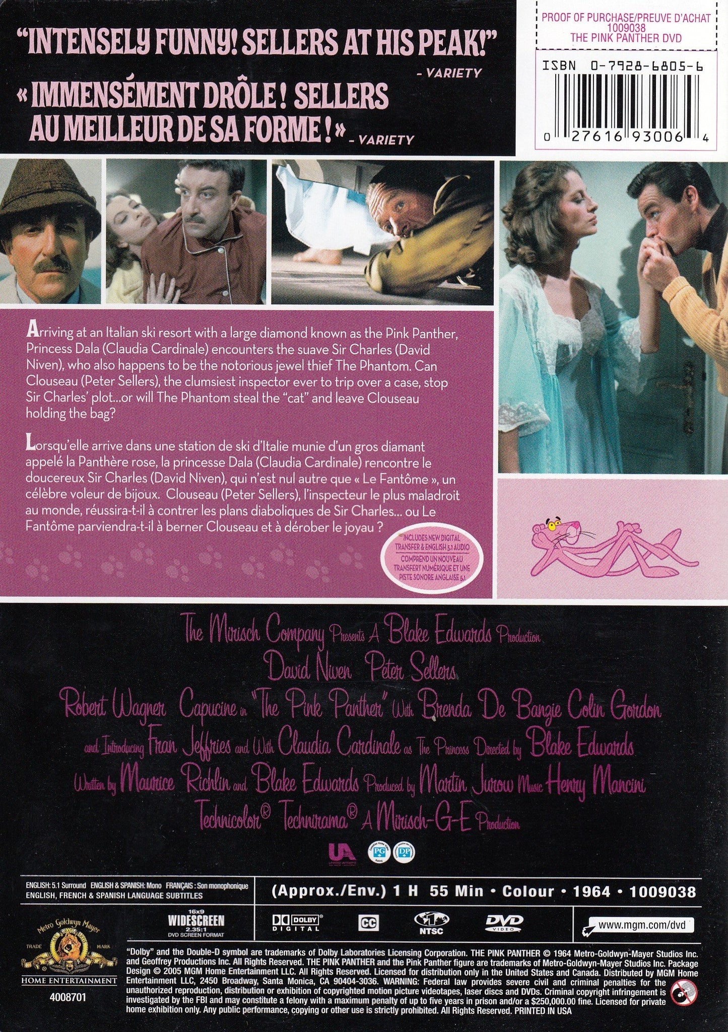 The Pink Panther / La panthere rose (Bilingual) [Good]