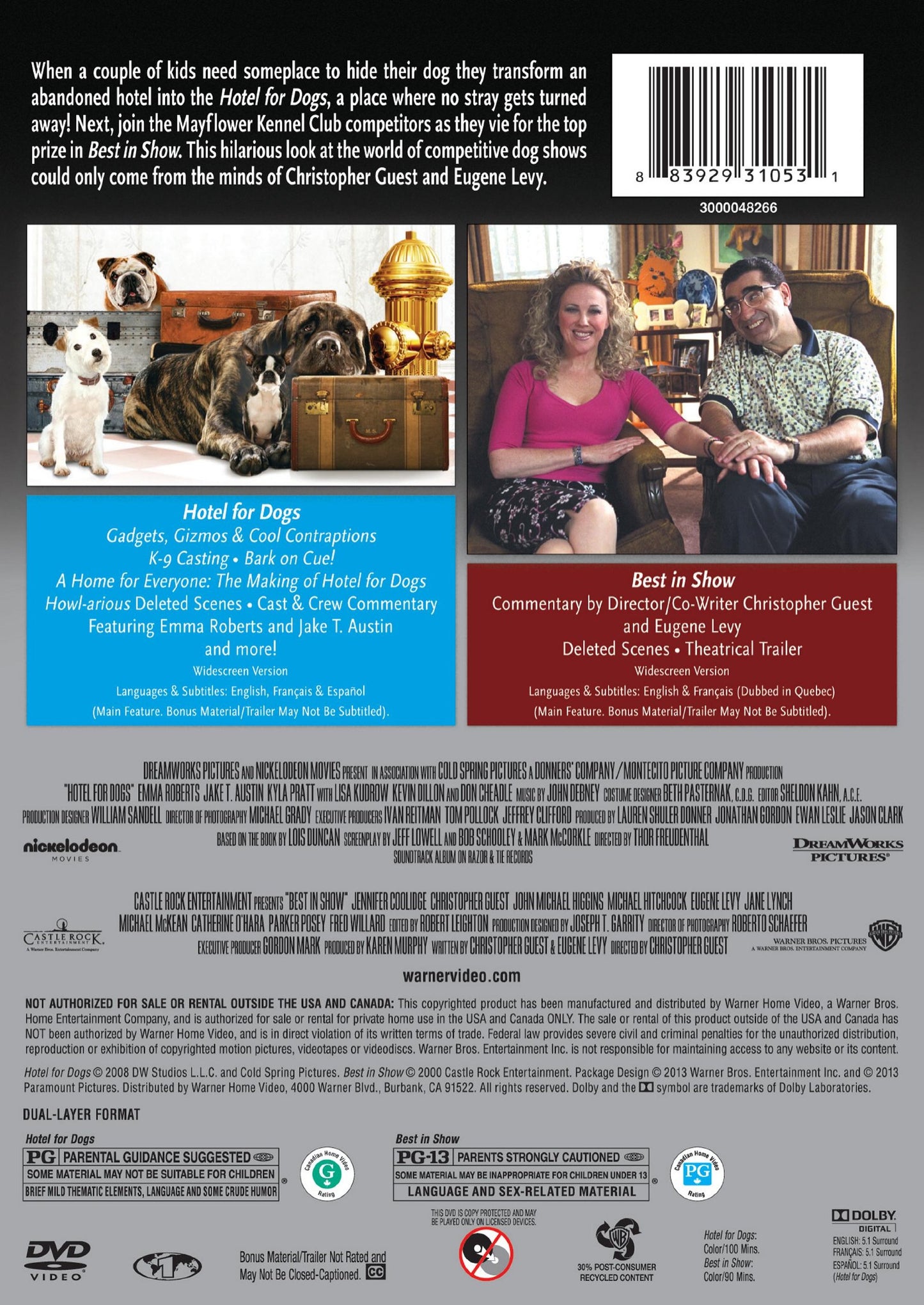 Hotel For Dogs / Best In Show (DBFE) [New]