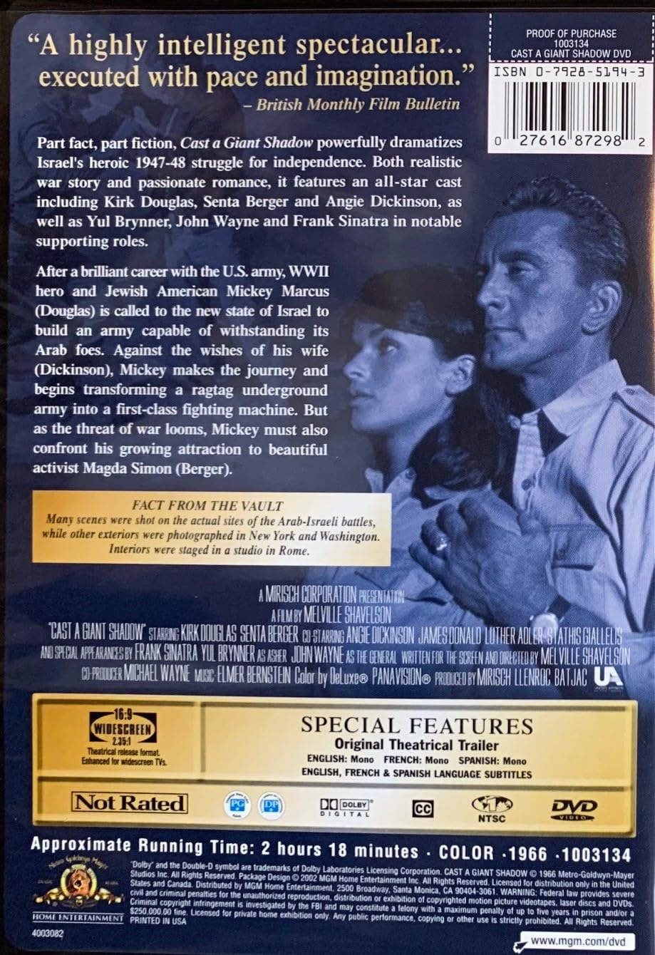 Cast a Giant Shadow (Widescreen) [Import] [Very Good]