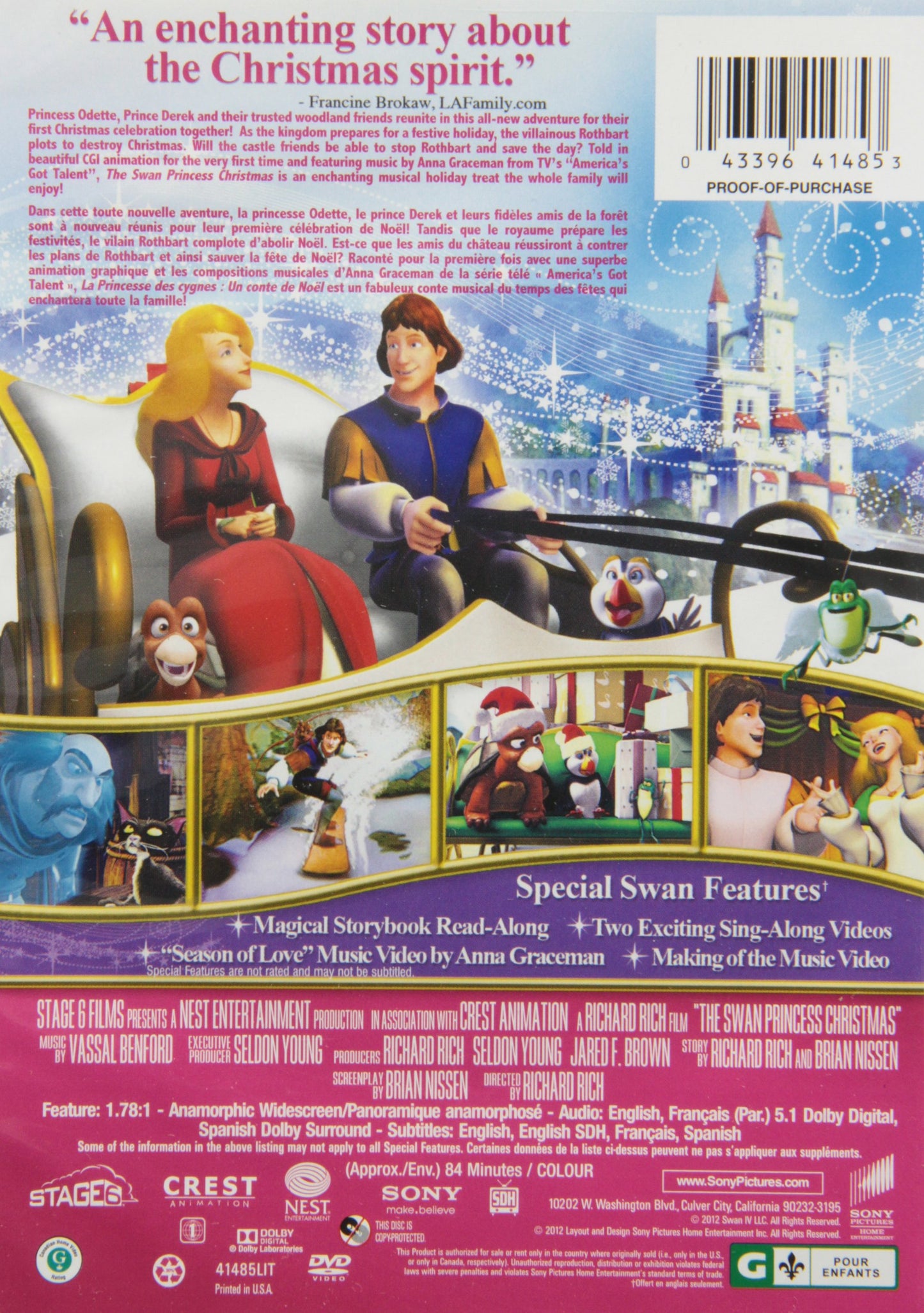 Swan Princess Christmas Bilingual [Very Good]