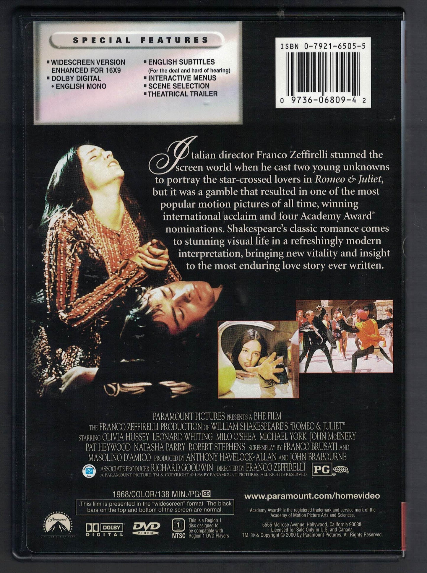 Romeo & Juliet (Widescreen) [Very Good]