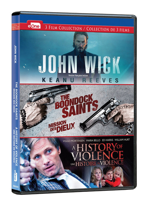 John Wick/Boondock Saints/History of Violence: DVD Triple Feature (Bilingual)