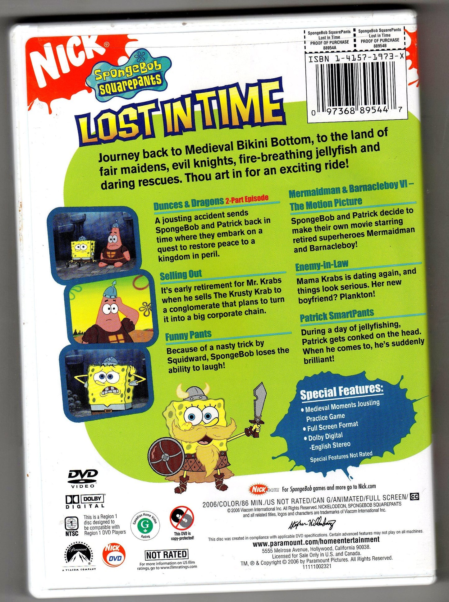 SpongeBob SquarePants: Lost in Time [Very Good]