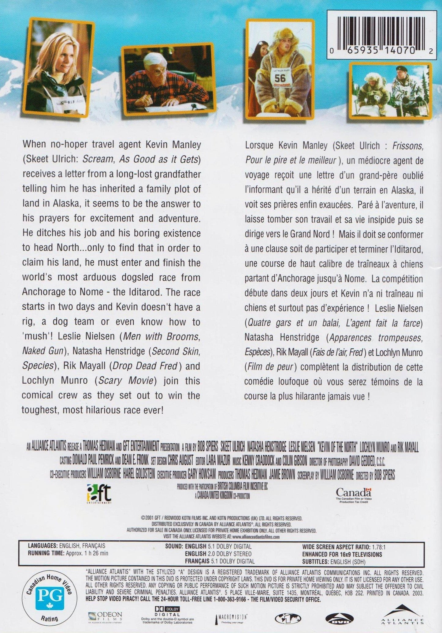 Kevin of the North (L'aventurier du Grand Nord) (Bilingual) [Very Good]