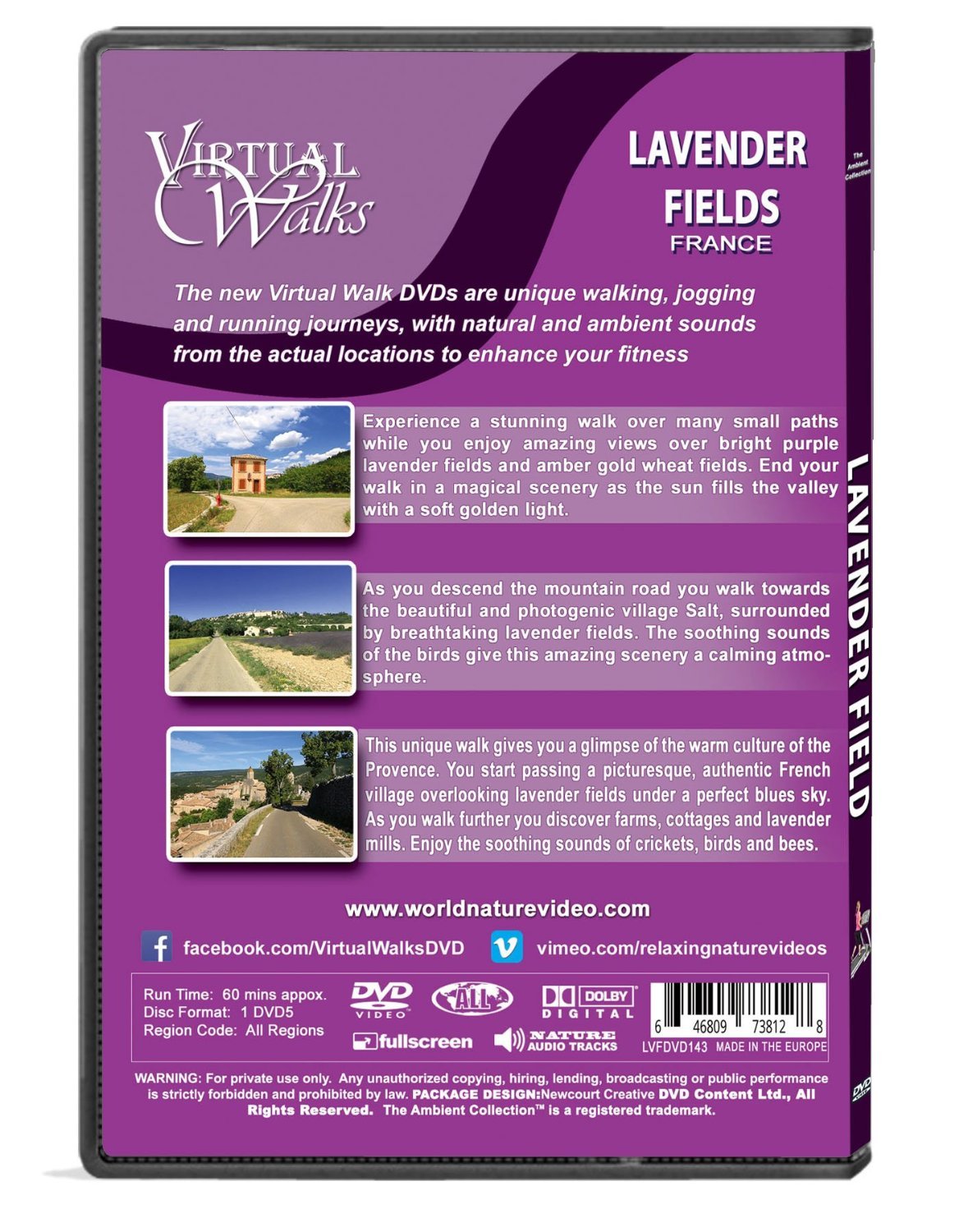 Virtual Walks - Lavander Fields, France for Indoor Walking, Treadmill and