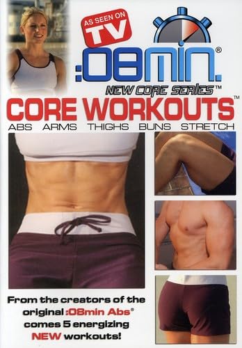 :08 Min Core Workouts: Abs, Arms, Thighs, Buns and Stretch [DVD]