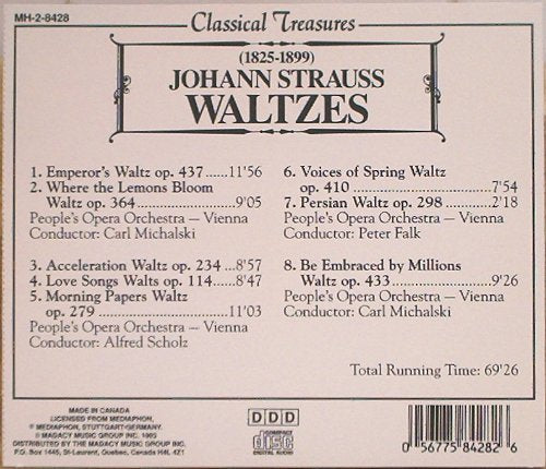 Classical Treasures: Strauss - Waltzes [Audio CD] - Very Good