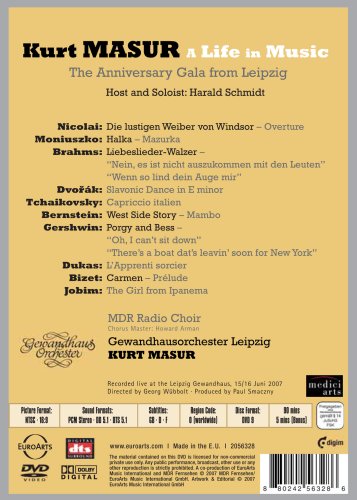 Kurt Masur: A Life in Music: The Anniversary Gala from Leipzig [DVD Video] - Very Good