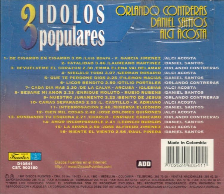 3 Idolos Populares [Audio CD] Various Artists - Very Good