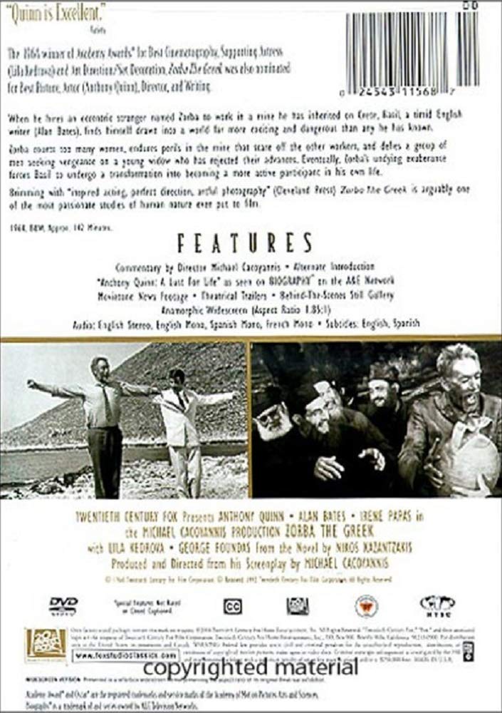 Zorba The Greek (Bilingual) [DVD] - Very Good