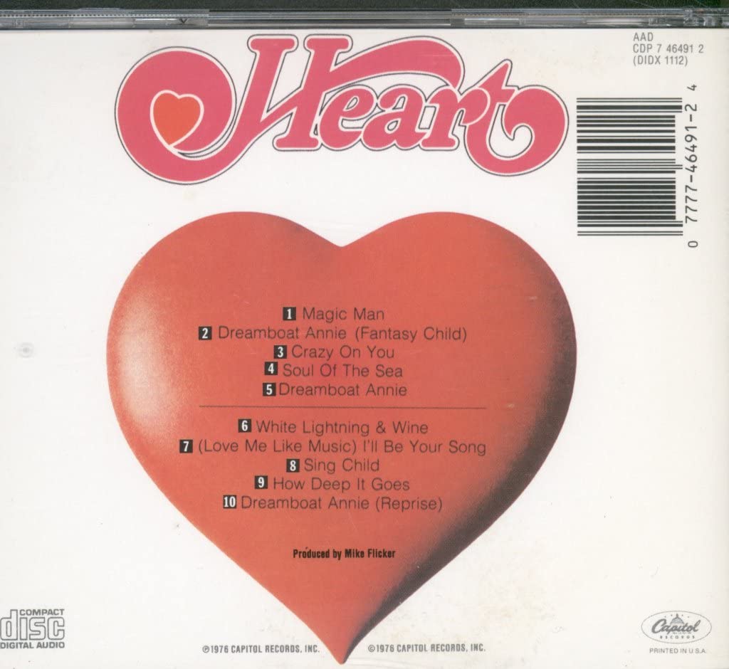 Dreamboat Annie [Audio CD] Heart; Geoff Foubert; Ann Wilson; Roger Fisher; Robert Deans; Roy Ayotte; Duris Maxwell; Kat Hendrikse; Steve Fossen; Howard Leese; Brian Newcombe; Tesse Bensussen; Michael DeRosier; Mike Flicker; Jim Hill; Nancy .. - Very Good