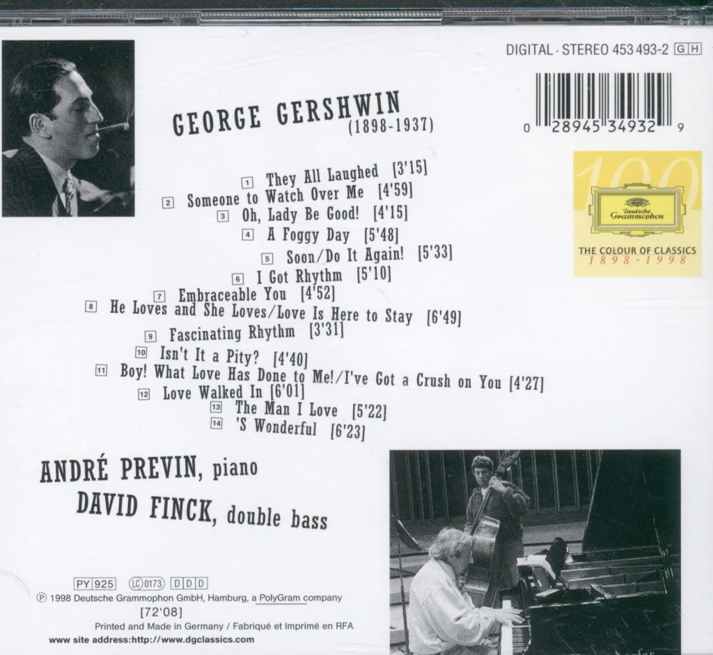 We Got Rhythm: A Gershwin [Audio CD] Previn, Andre / Finck, David and Gershwin - Very Good