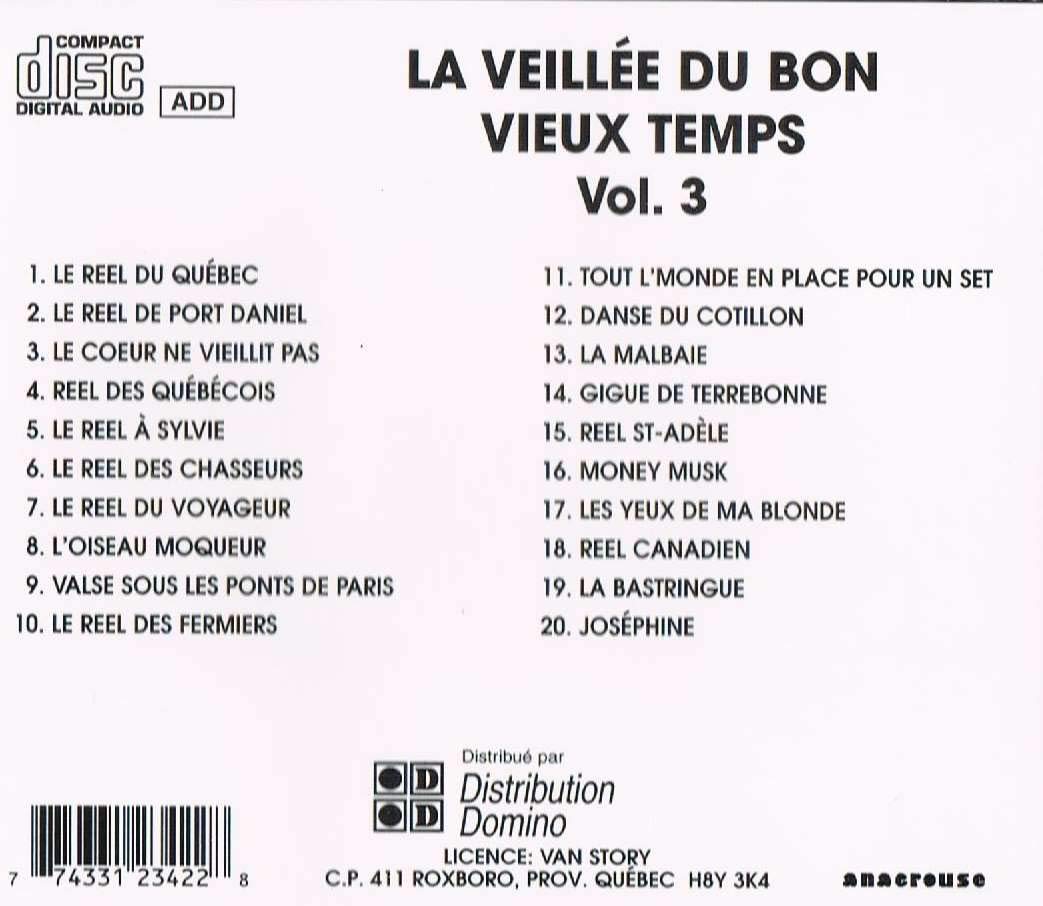 La Veillee du Bon Vieux Temps vol.3 (accordeon instrumental) [Audio CD] Artistes Inconnus - La Veillee du Bon Vieux Temps vol.3