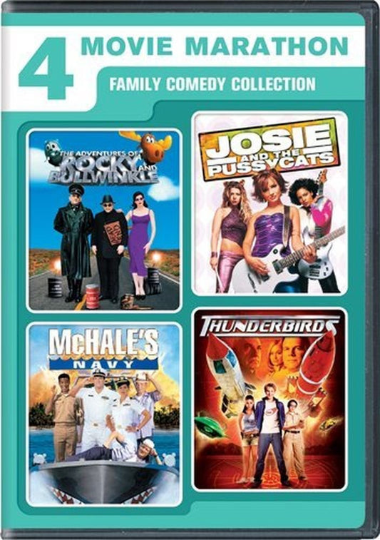 4 Movie Marathon: Family Comedy Collection (Adventures of Rocky & Bullwinkle / Josie and the Pussycats / McHale's Navy / Thunderbirds) [DVD]